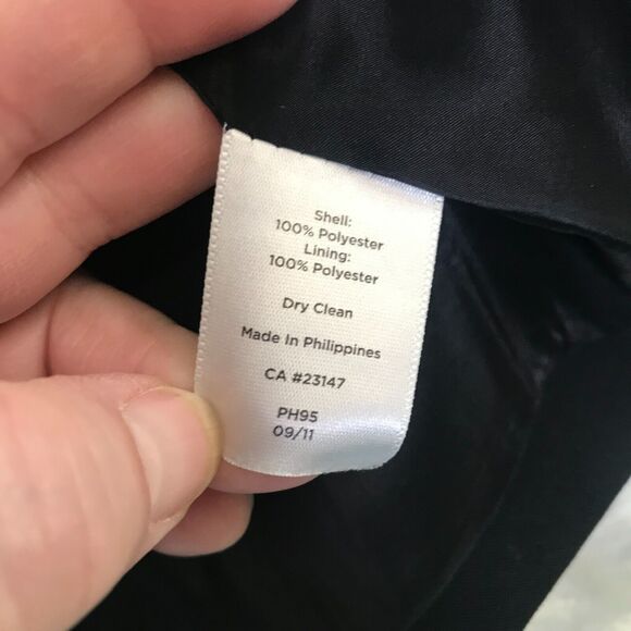 Talbots Blazer Womens 2 Black Crepe Single Button Closure Modern Lapel Career - Picture 8 of 11